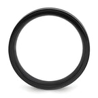 Black IP-Plated Wedding Band in Stainless Steel, 8mm