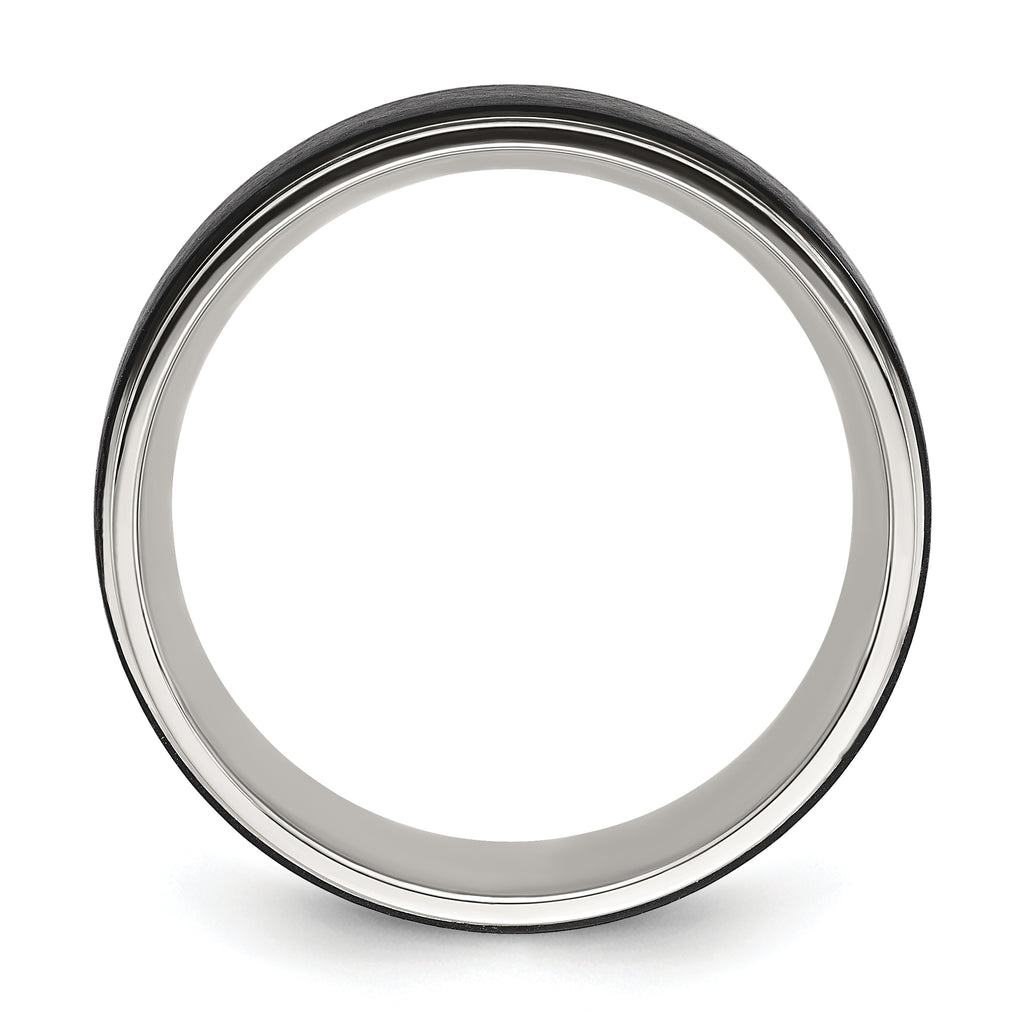 Two-Tone Wedding Band in Stainless Steel, 8mm