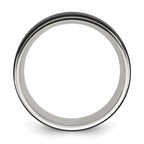 Two-Tone Wedding Band in Stainless Steel, 8mm