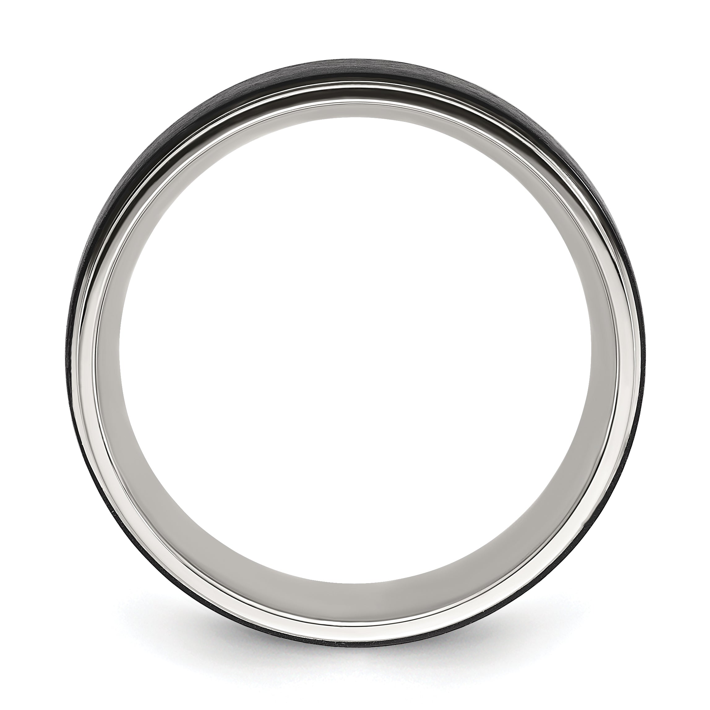 Two-Tone Wedding Band in Stainless Steel, 8mm