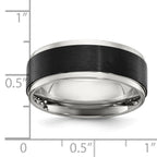 Two-Tone Wedding Band in Stainless Steel, 8mm