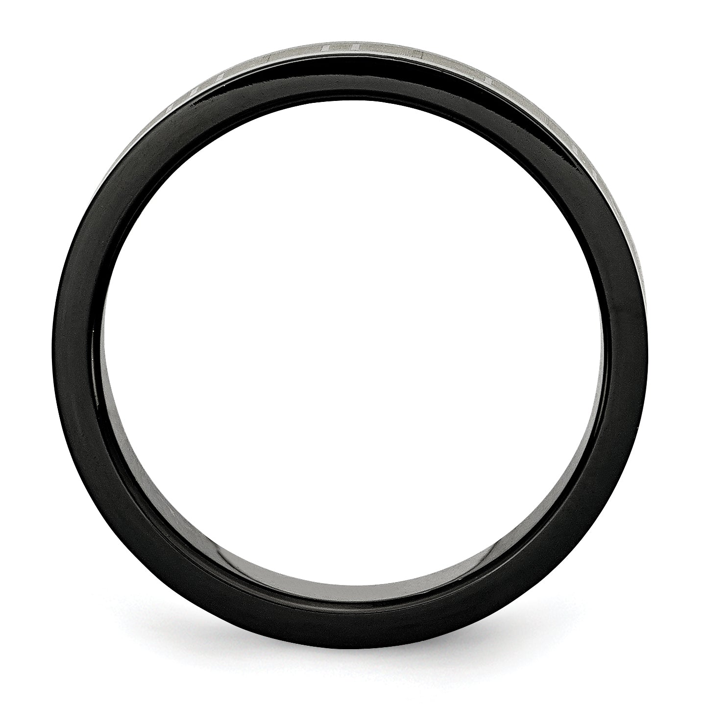 Stainless Steel Brushed Black IP-plated Roman Numerals Band Secondary image