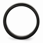Stainless Steel Black IP-Plated Roman Numerals Engravable Wedding Band
