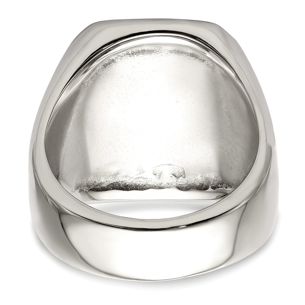 Stainless Steel with 14k Gold Accent Polished Praying Hands Ring