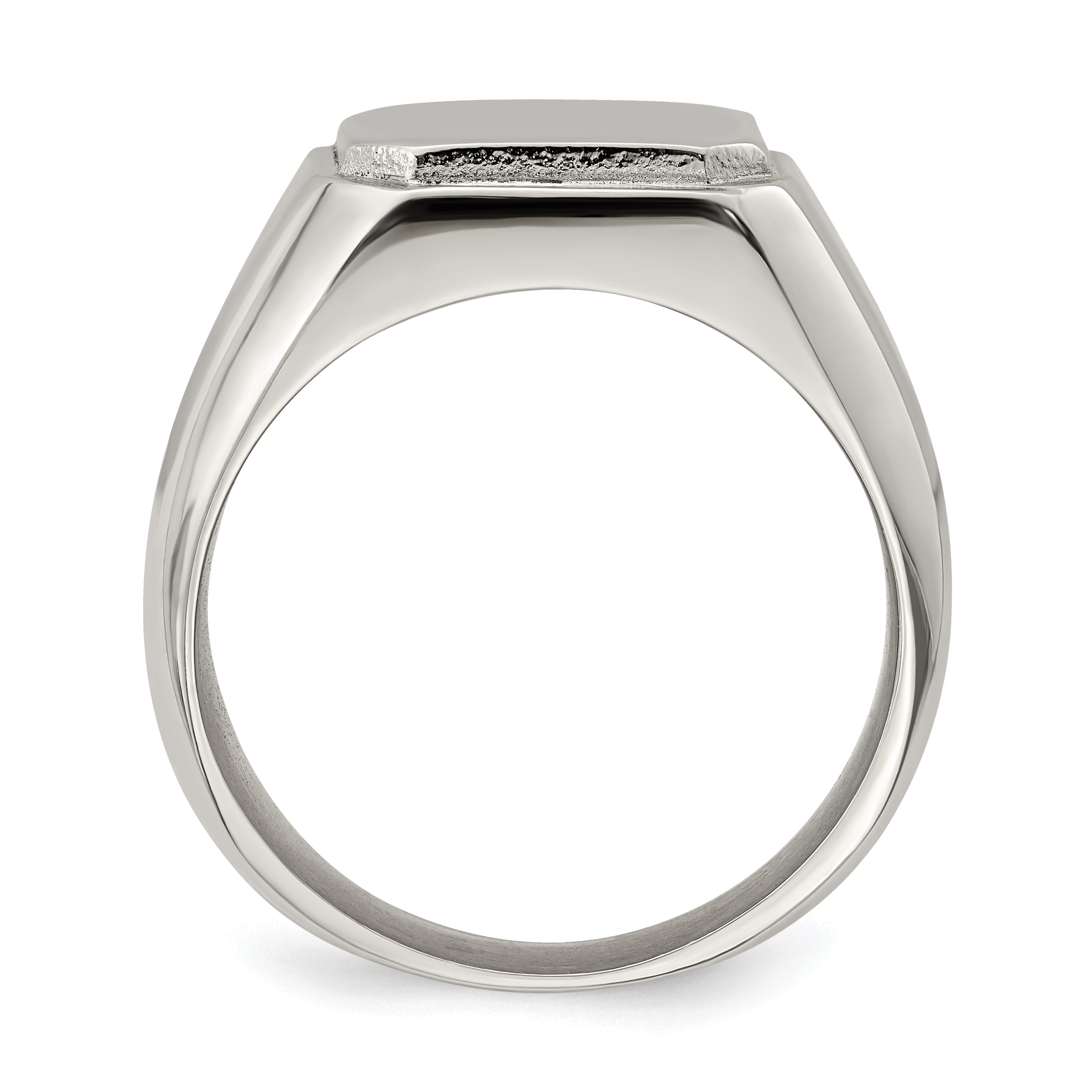 Stainless Steel Polished Signet Ring Secondary image