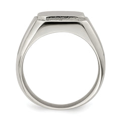 Stainless Steel Polished Signet Ring