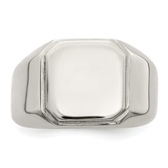 Stainless Steel Polished Signet Ring