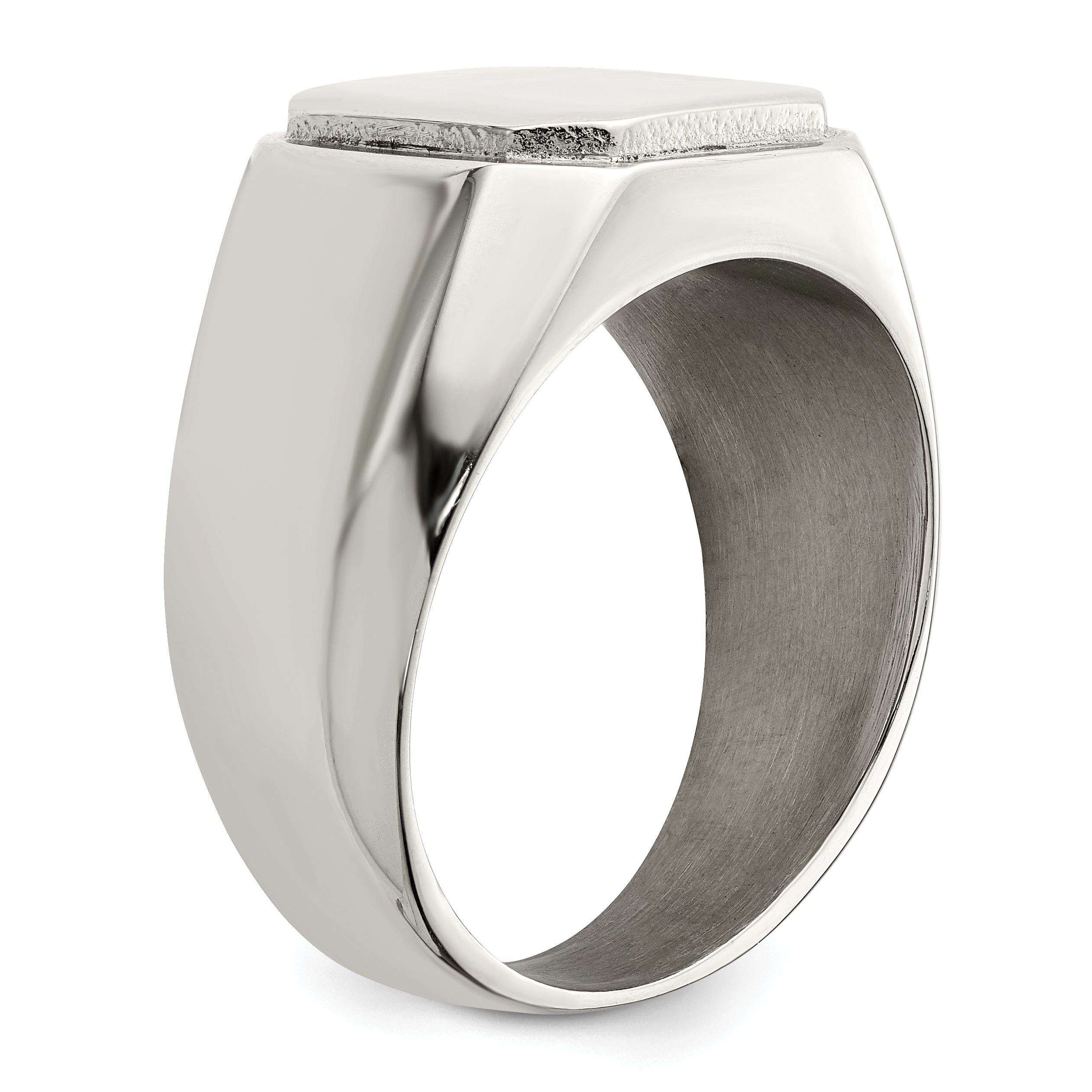 Stainless Steel Polished Signet Ring