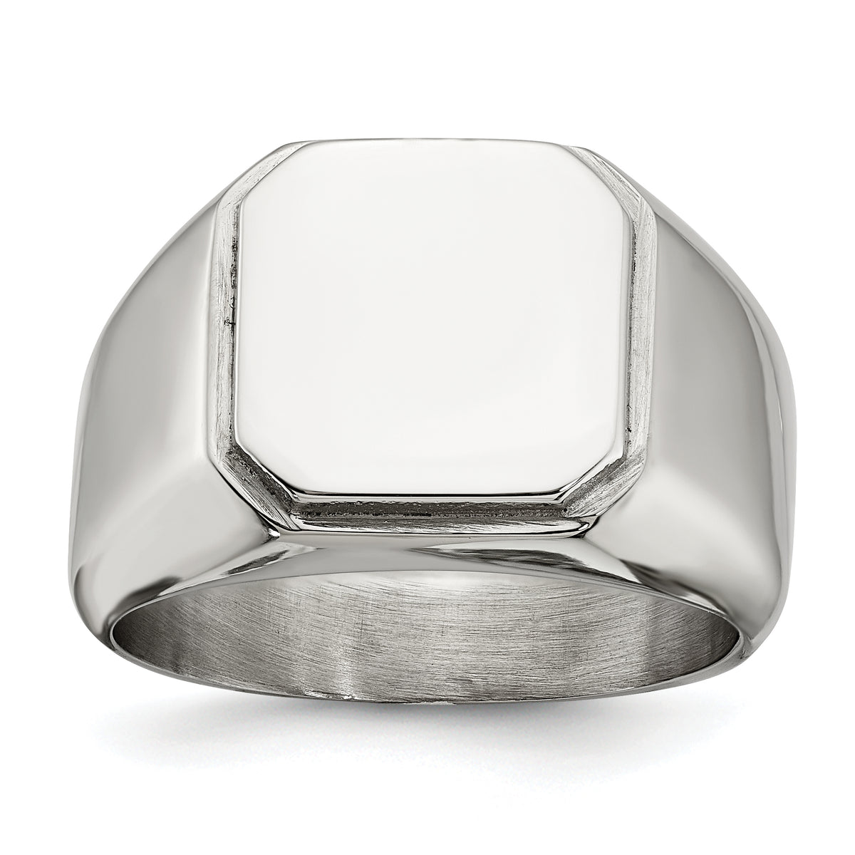 Stainless Steel Polished Signet Ring