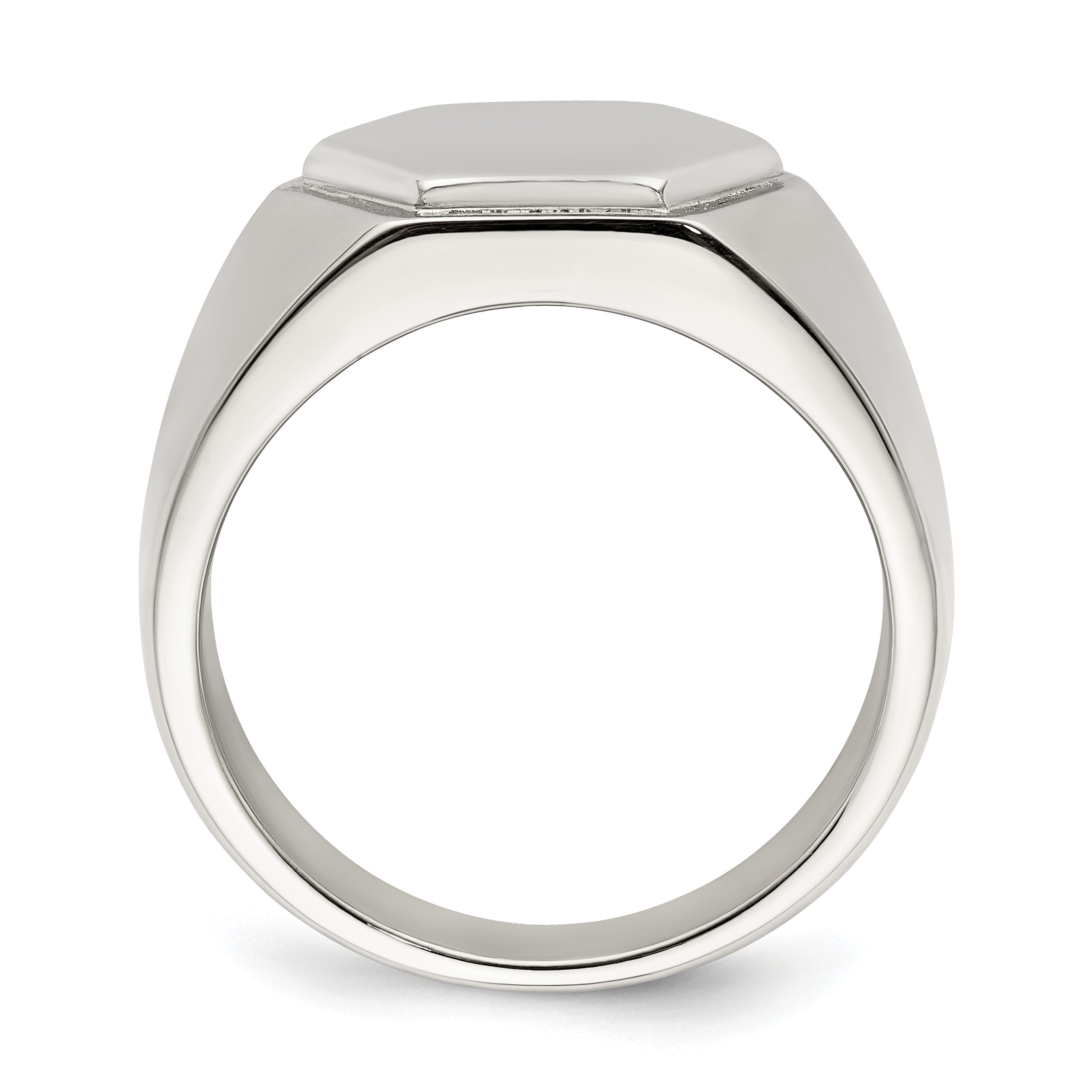 Stainless Steel Polished Signet Ring