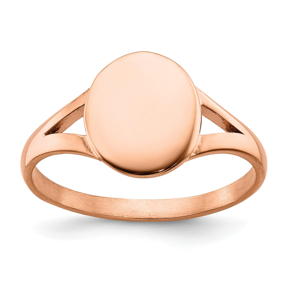 Oval Disc Ring in Rose-Tone Stainless Steel - Sophia Jewelers Main image