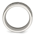 Brick Pattern Wedding Band in Stainless Steel, 7.5mm