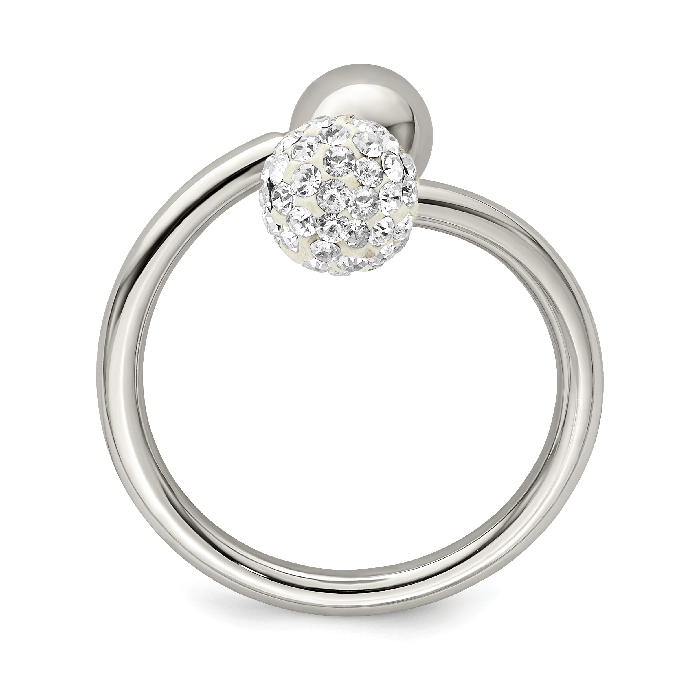 Crystal Ring in Stainless Steel, 2mm Secondary image