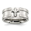 Sophia Jewelers Stainless Steel Fleur de Lis Engravable Wedding Band
