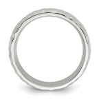 Hammered Wedding Band in Stainless Steel, 7.5mm