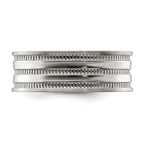Beaded Wedding Band in Stainless Steel, 7mm
