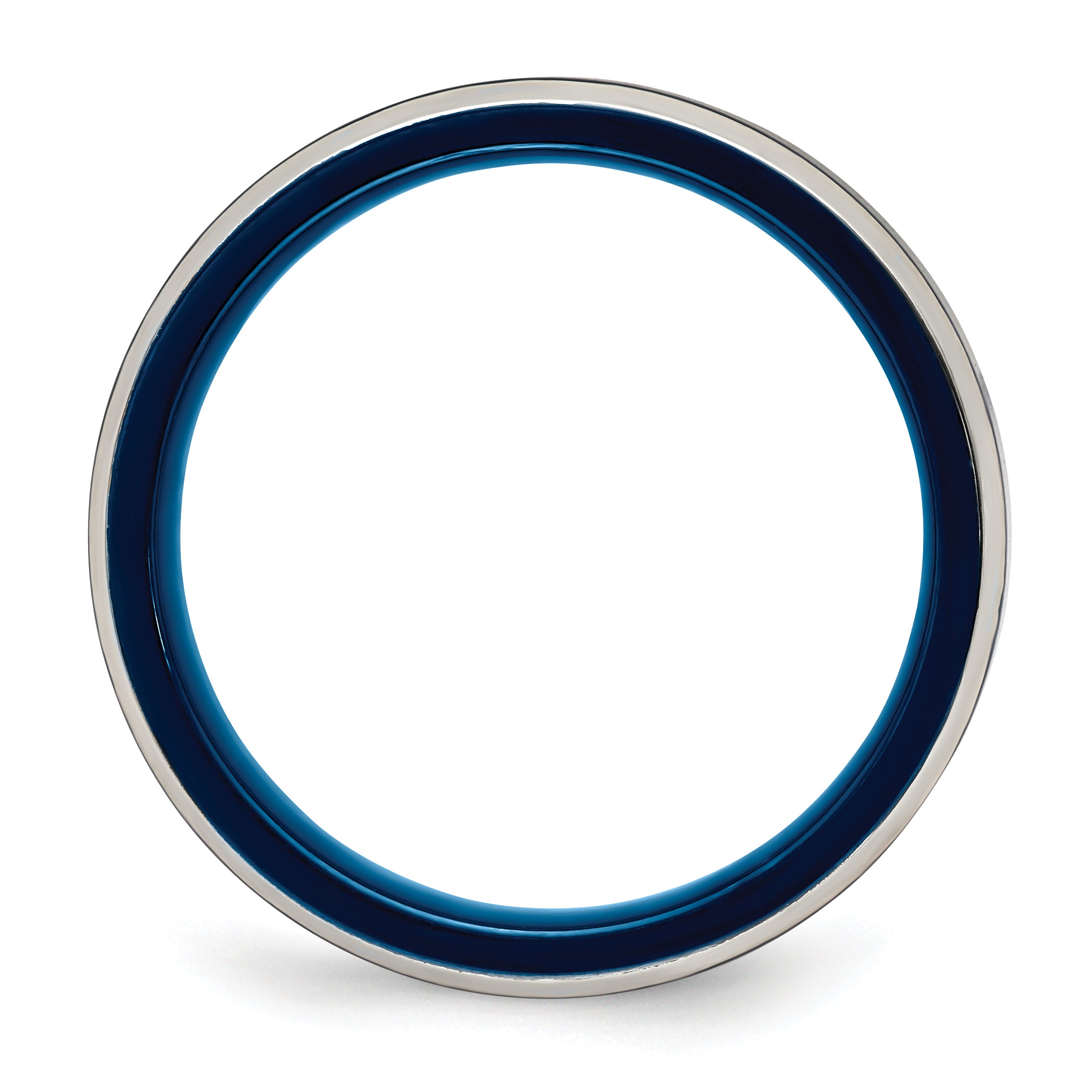 Blue IP-Plated Wedding Band in Stainless Steel, 5mm