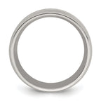 Glitter Inlay Wedding Band in Stainless Steel, 8mm