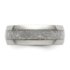 Glitter Inlay Wedding Band in Stainless Steel, 8mm
