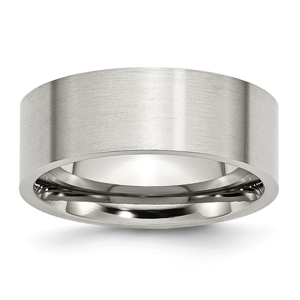 Sophia Stainless Steel 8mm Brushed Comfort-Fit Engravable Wedding Band Main image