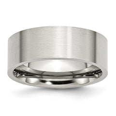 Sophia Stainless Steel 8mm Brushed Comfort-Fit Engravable Wedding Band - 6 - 6