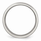 Polished Flat Wedding Band in Stainless Steel, 5mm