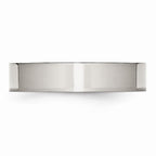 Polished Flat Wedding Band in Stainless Steel, 5mm