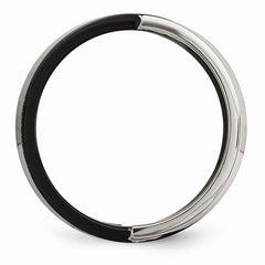 Stainless Steel Black IP-plated with CZ Ring