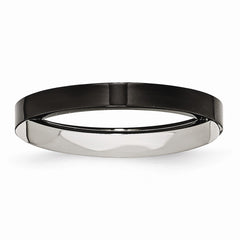 Sophia Jewelers Black IP-Plated Stainless Steel Ring with CZ Elegance