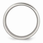 Comfort-Fit Flat Wedding Band in Stainless Steel, 6mm
