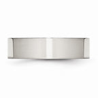Comfort-Fit Flat Wedding Band in Stainless Steel, 6mm