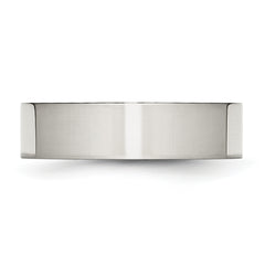 Stainless Steel Polished 6mm Flat Band