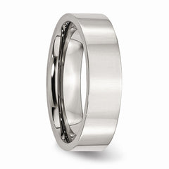 Sophia Jewelers Polished Stainless Steel Comfort Fit Wedding Band Engravable - 6 - 6