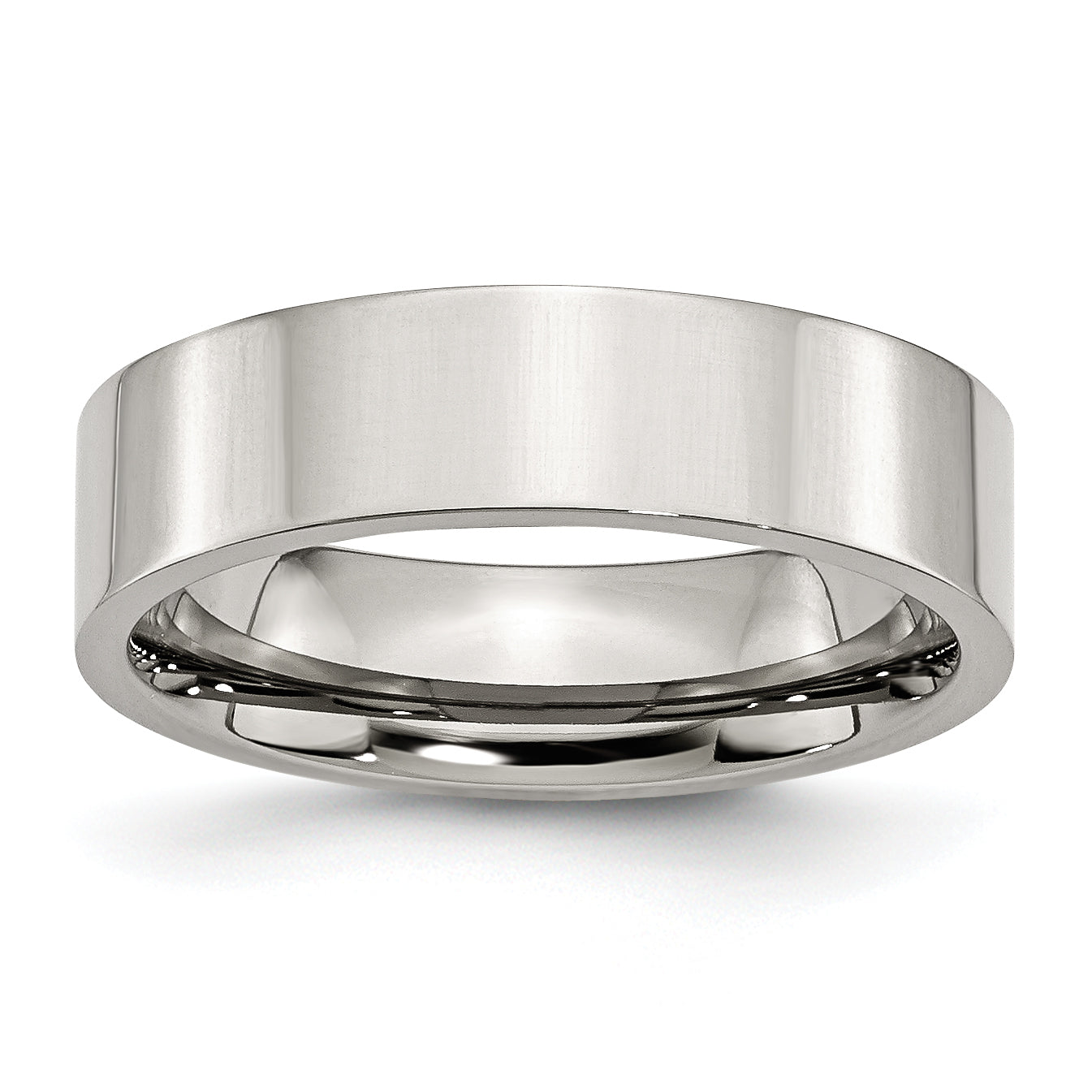 Stainless Steel Polished 6mm Flat Band Main image