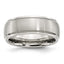 Ridged Edge Wedding Band in Stainless Steel, 8mm