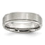 Stainless Steel Brushed and Polished 6mm Grooved Edge Band