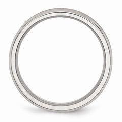 Sophia Jewelers Stainless Steel Concave Wedding Band with Polished & Brushed Finish - 6 - 6