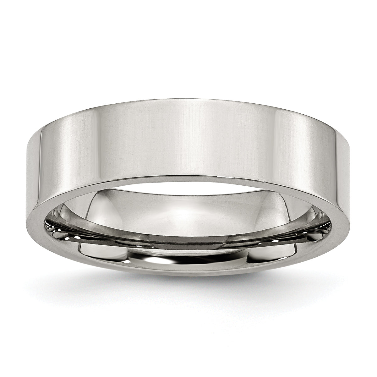 Stainless Steel Polished 6mm Flat Band