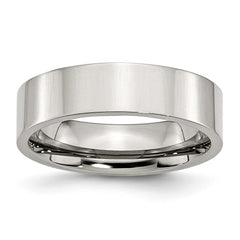 Sophia Jewelers Polished Stainless Steel Comfort Fit Wedding Band Engravable - 6 - 6