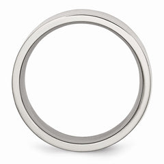 Sophia Jewelers: Polished Stainless Steel 8mm Engravable Comfort Fit Wedding Band - 6 - 6