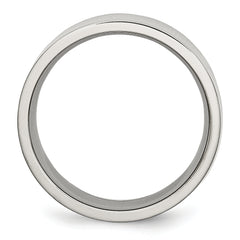 Stainless Steel Polished 8mm Flat Band