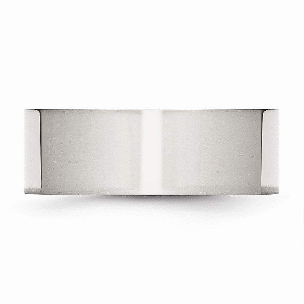 Sophia Jewelers: Polished Stainless Steel 8mm Engravable Comfort Fit Wedding Band