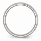 Grooved Wedding Band in Stainless Steel, 6mm