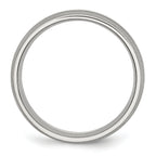 Grooved Wedding Band in Stainless Steel, 8mm