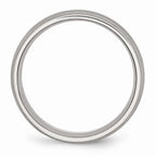 Grooved Wedding Band in Stainless Steel, 8mm