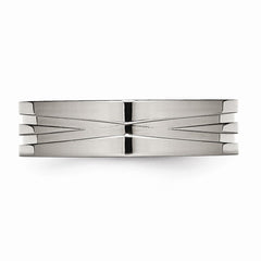Sophia Jewelers Stainless Steel Polished 6mm Engravable Wedding Band