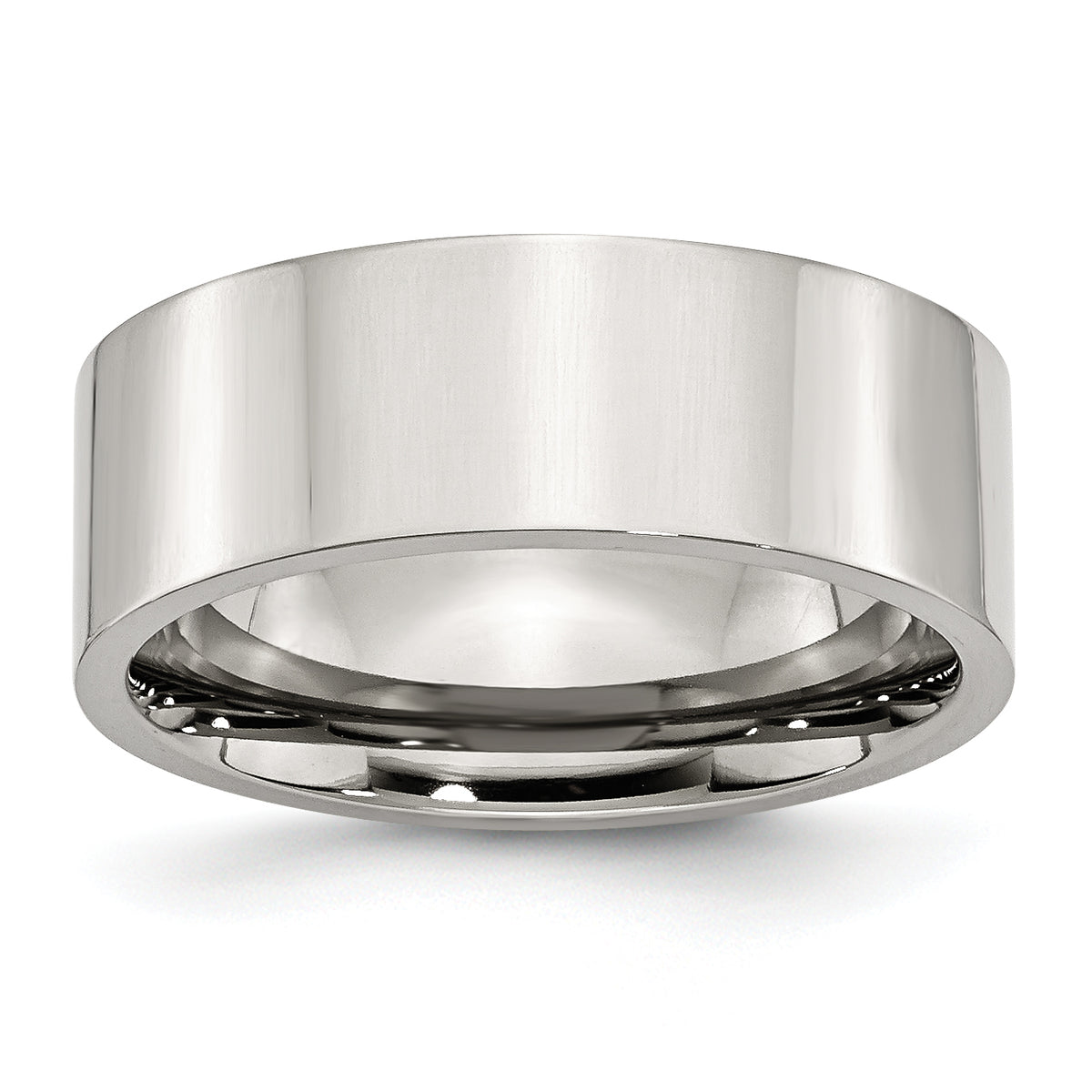 Stainless Steel Polished 8mm Flat Band