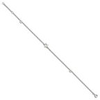 Stars Anklet in Stainless Steel, 9-Inch