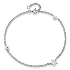 Stars Anklet in Stainless Steel, 9-Inch