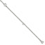 Chisel Stainless Steel Polished Stars 9 inch Anklet Plus 1 inch Extension